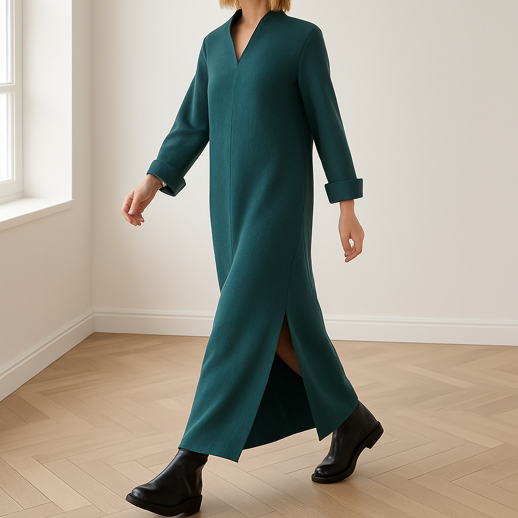 Charisa | Lange jurk met zijsplit