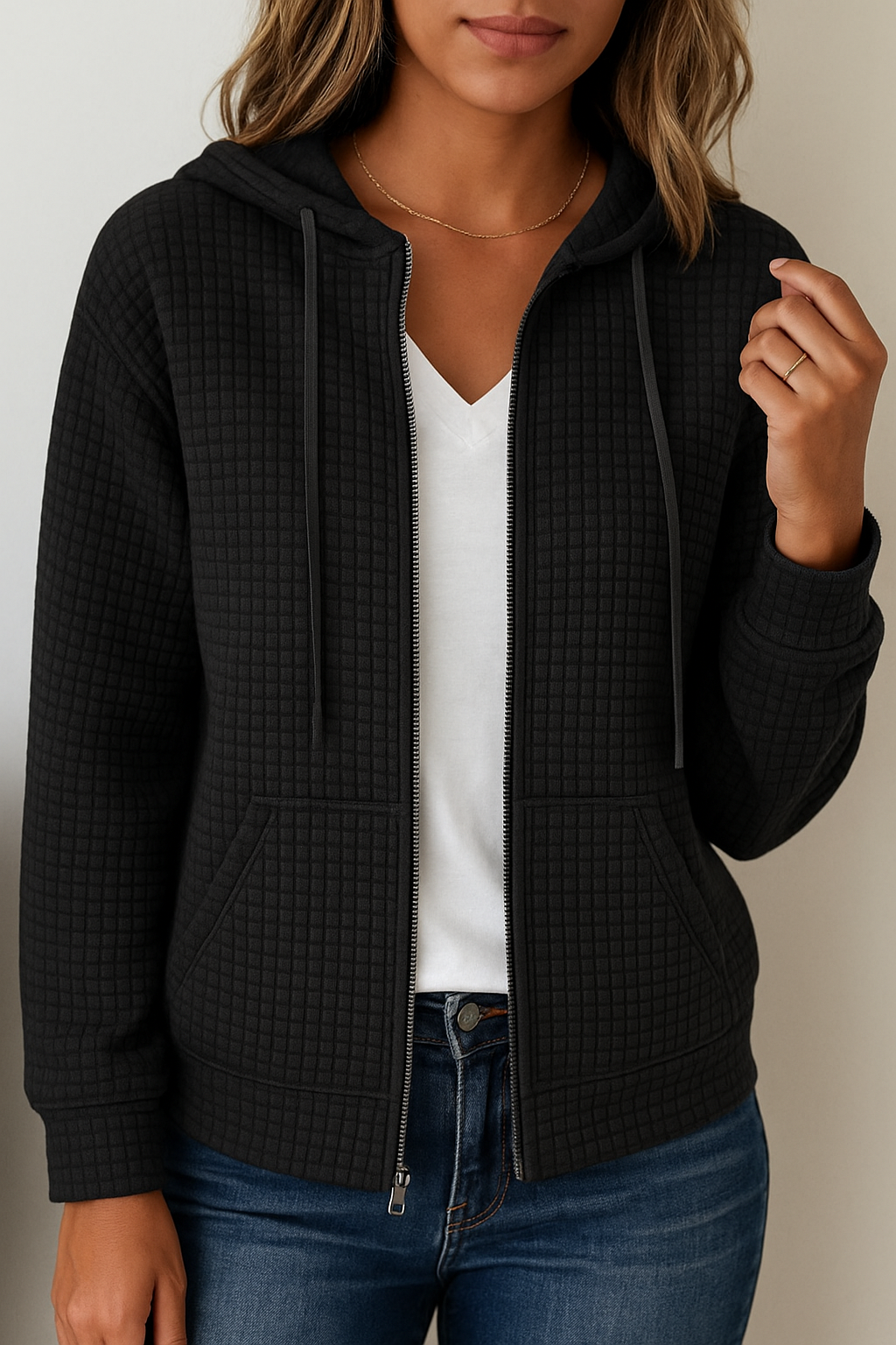 Marieke | Comfortabel vest met capuchon