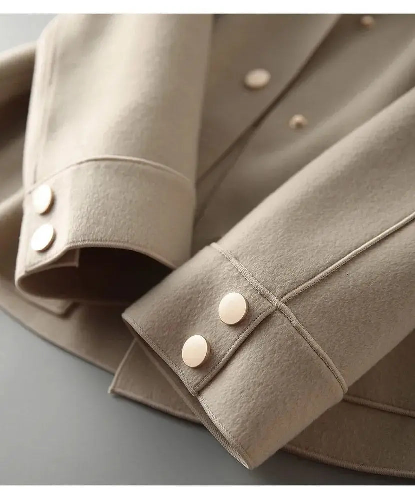 Faith is een stijlvolle jas met een omgeslagen kraag, knoopsluiting en praktische zakken, perfect voor de koelere maanden. De elegante beige kleur maakt het een veelzijdige keuze voor elke outfit. Gemaakt van hoogwaardige materialen voor warmte en comfort. Ideaal voor dagelijks gebruik en casual uitjes. Verkrijgbaar in maten M-3XL. Upgrade je buitenkleding met Faith en geniet van een perfecte mix van stijl en functionaliteit. Bestel nu en blijf modieus warm!