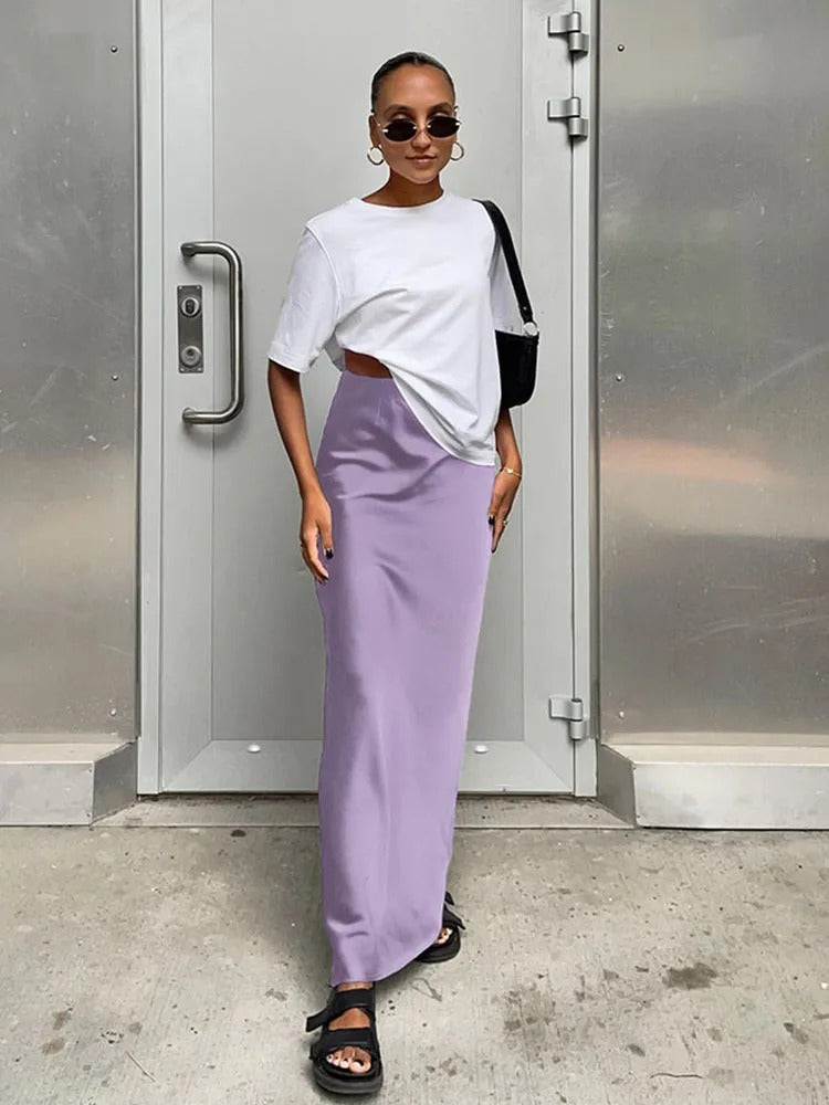 Davina - Comfortabele Satijnen Rok voor Vrouwen