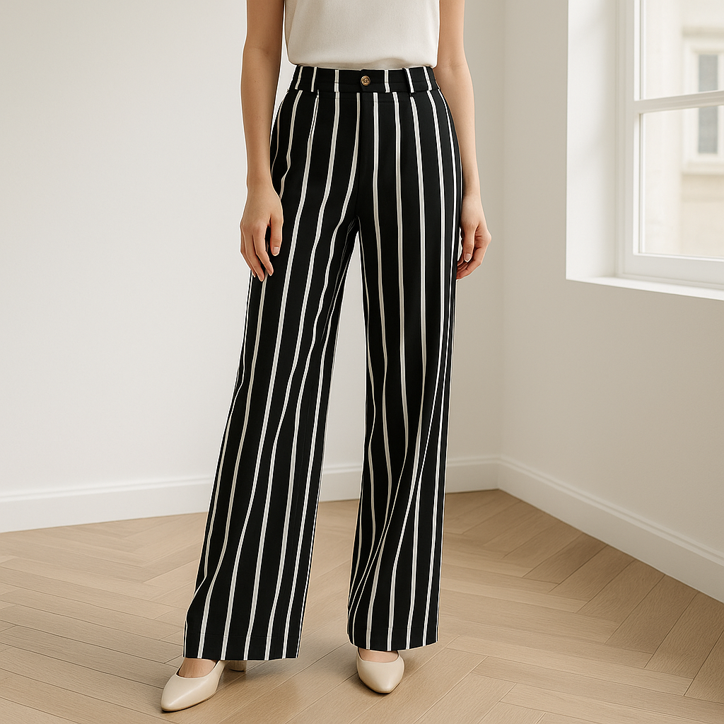 Miranda broek – moeiteloos comfort en chique stijl. Met wijde pijpen, een elastische taille en soepelvallend polyester biedt deze broek een flatterend silhouet en ultiem draagcomfort. Voorzien van functionele knoopzakken voor extra gemak. Perfect voor casual outfits, loungen of een stijlvolle dagelijkse look. Verkrijgbaar in diverse kleuren en prints, in maten S-2XL. Upgrade je garderobe met deze veelzijdige must-have. Bestel nu en ervaar stijl en gemak!