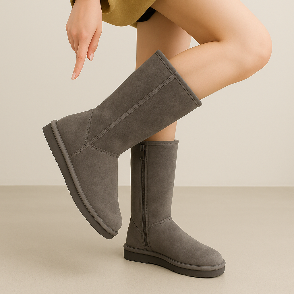 Ellen | Comfortabele Waterdichte Sheepskin Laarzen met Rits