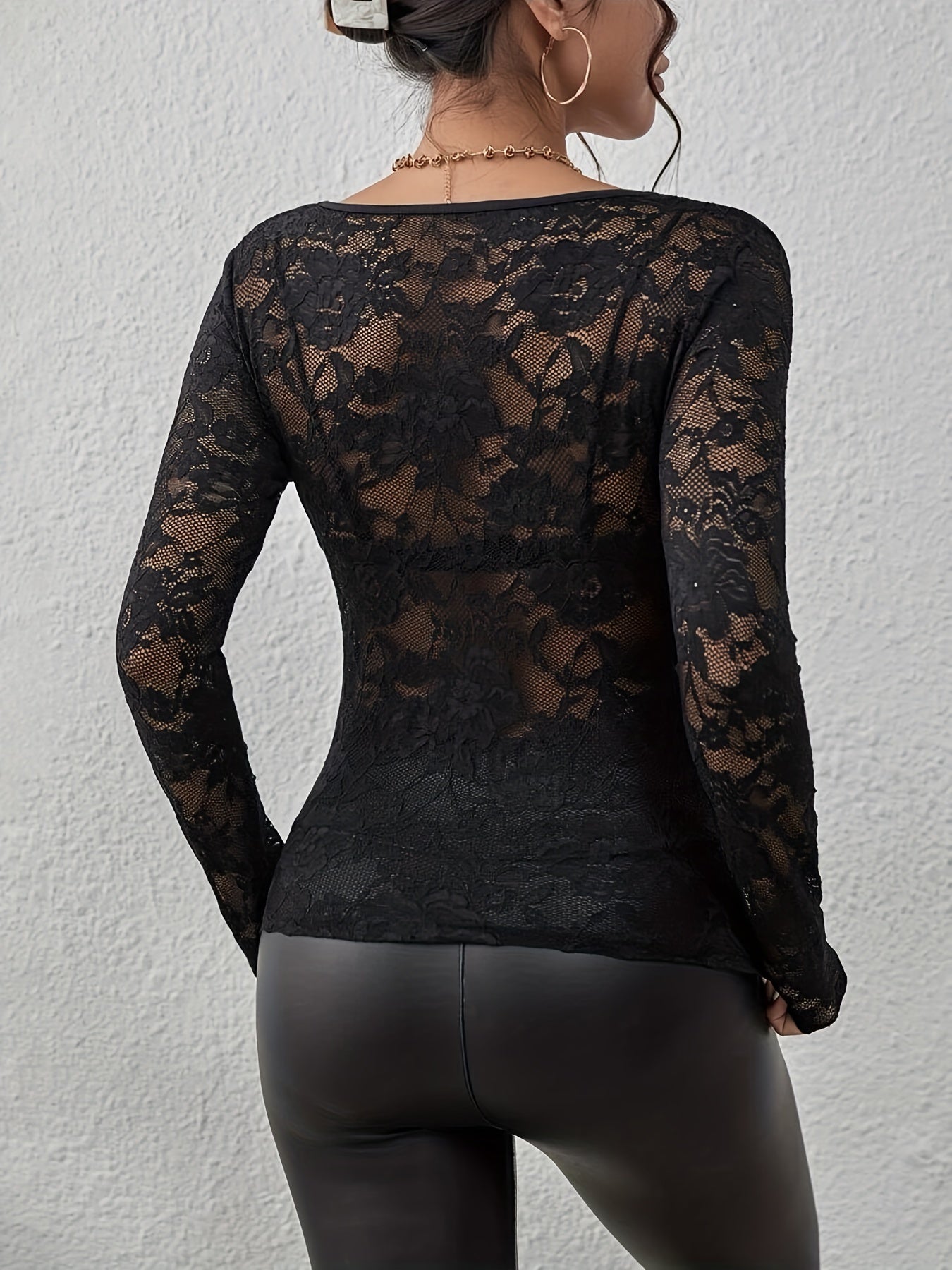 Liora | Elegante Herfst Kant Blouse voor Vrouwen