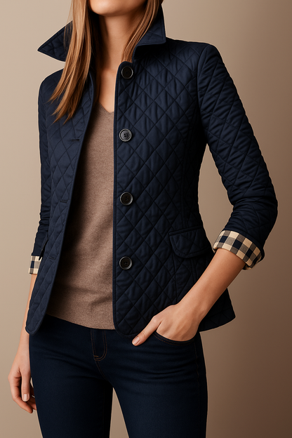 Sylwia | Gewatteerde jas met knoopsluiting