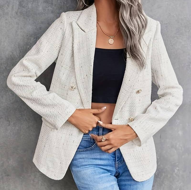 Solene - Beige Blazer voor Vrouwen
