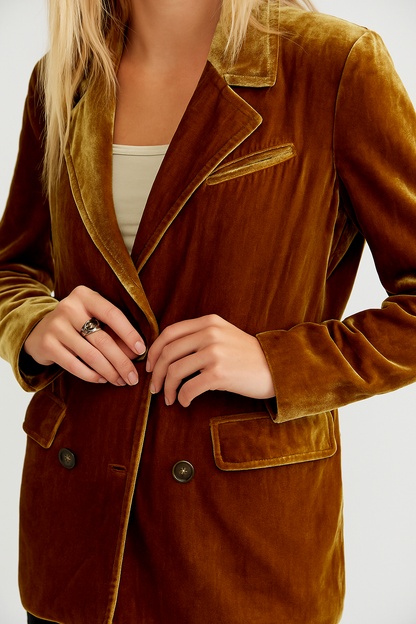 Yvelin | Comfortabele Velours Blazer