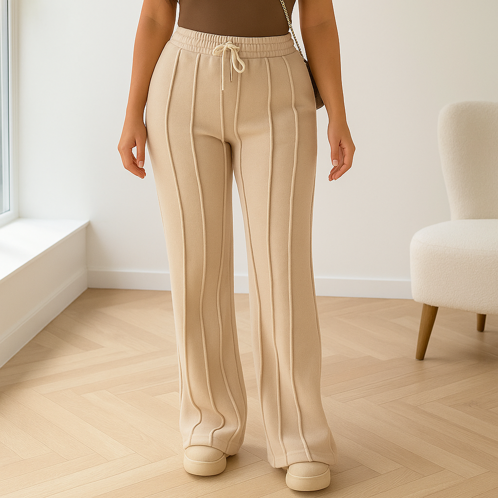 Aira | Geribte dames joggingbroek met wijde fit