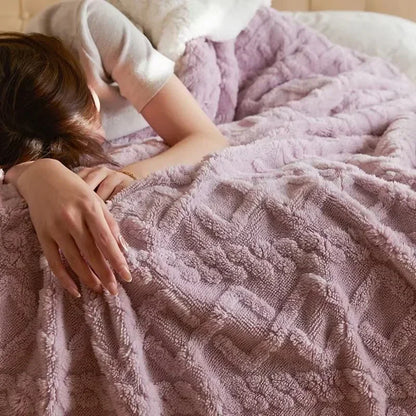 Malena | Luxe dikke lamswollen deken