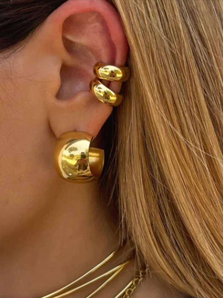 Nevia | Chunky Ear Cuff Goud