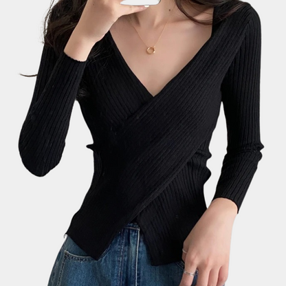 Maikena V-neck sweater – stijlvol, comfortabel en trendy. Met een flatterende V-hals en modieus criss-cross detail voor een elegante touch. De zachte mix van polyester en kasjmier zorgt voor ultiem draagcomfort en een luxe gevoel. Perfect voor zowel casual als chique outfits. Verkrijgbaar in Grijs, Wit, Beige, Zwart en Bruin, maten XS-2XL. Upgrade je garderobe met de Maikena sweater. Bestel nu en ervaar de perfecte mix van mode en comfort!