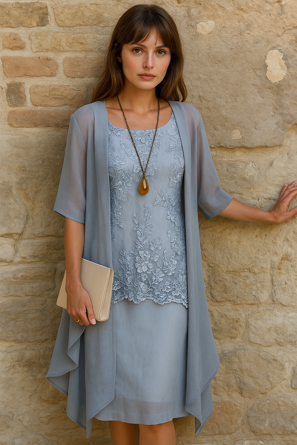 Elodie | Elegante Tweedelige Chiffon Jurk