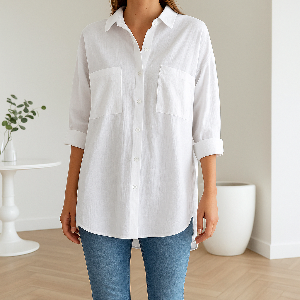 Alisha | Tijdloze linnen dames blouse voor zomer en herfst