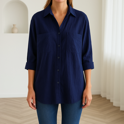 Alisha | Tijdloze linnen dames blouse voor zomer en herfst