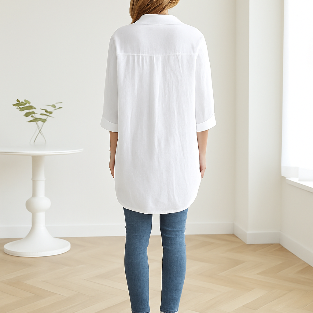 Alisha | Tijdloze linnen dames blouse voor zomer en herfst