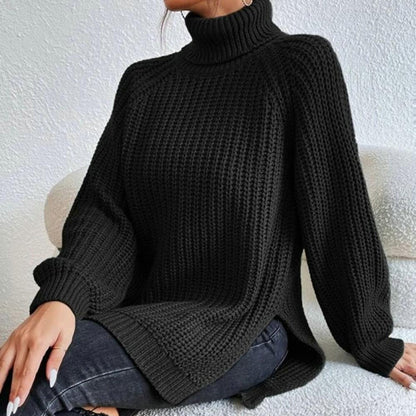Leilana turtleneck trui: stijlvolle trui met zijsplit en moderne pasvorm. Gemaakt van een mix van polyester en spandex voor flexibiliteit en comfort. Perfect voor elke gelegenheid, dankzij het trendy design en de veelzijdige kleuren: Zwart, Wit, Rood, Paars en Groen. Beschikbaar in maten S t/m 3XL. Combineer elegantie en comfort met de Leilana, een must-have voor een chique en moderne look. Bestel nu en upgrade je garderobe!