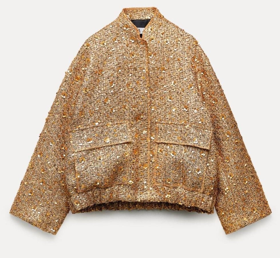 Zaryana | Gouden Sequin Jacket