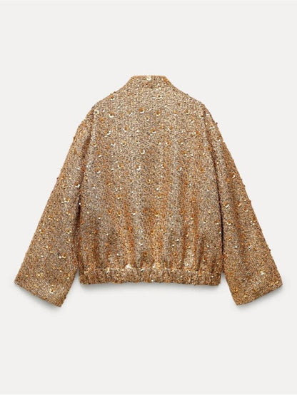 Zaryana | Gouden Sequin Jacket