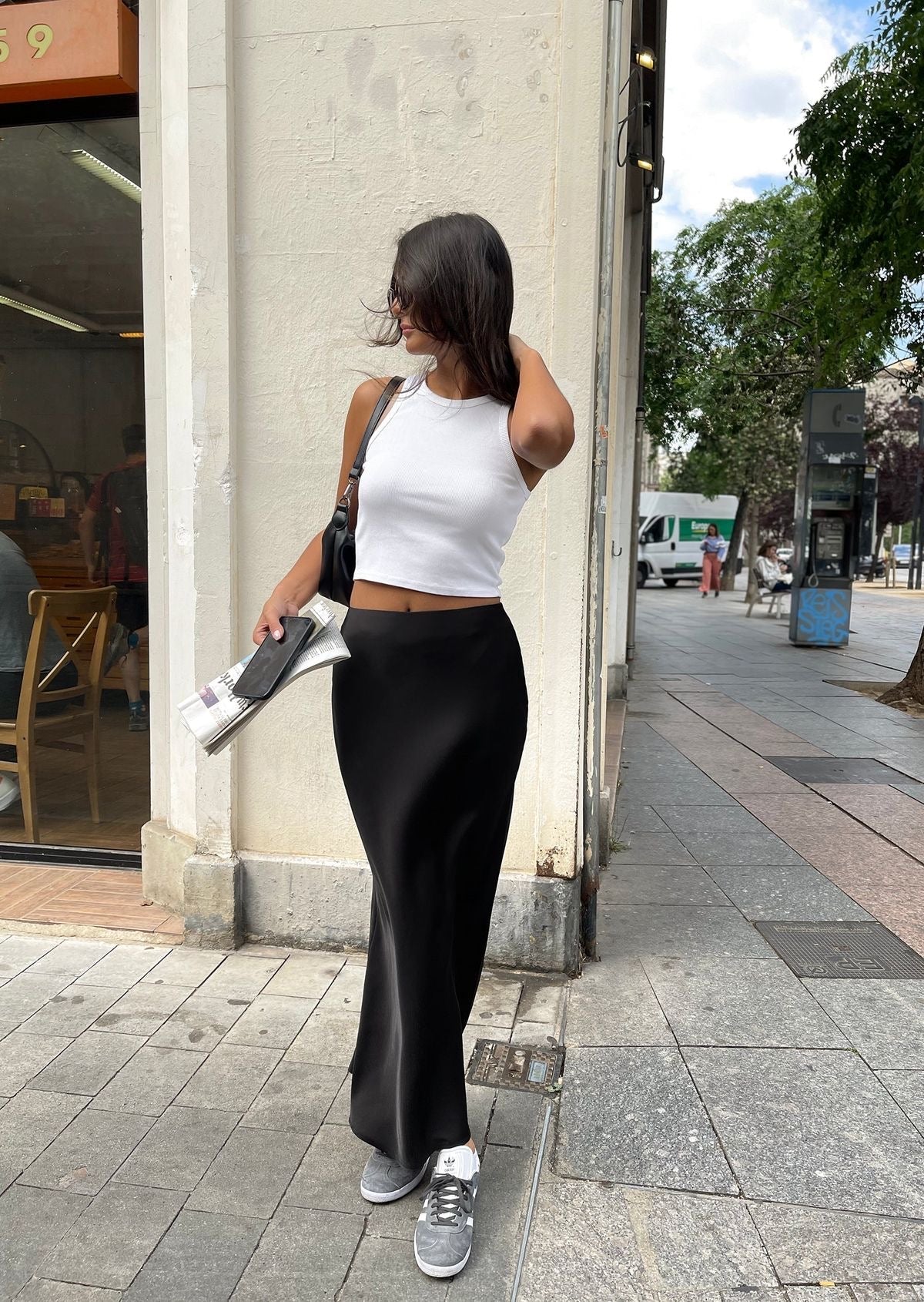 Nolisse | Satin Maxi Skirt