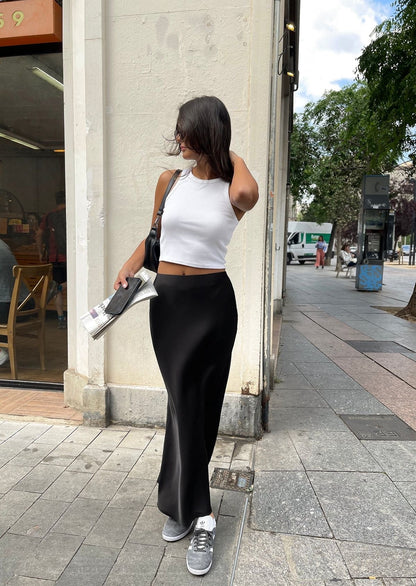 Nolisse | Satin Maxi Skirt