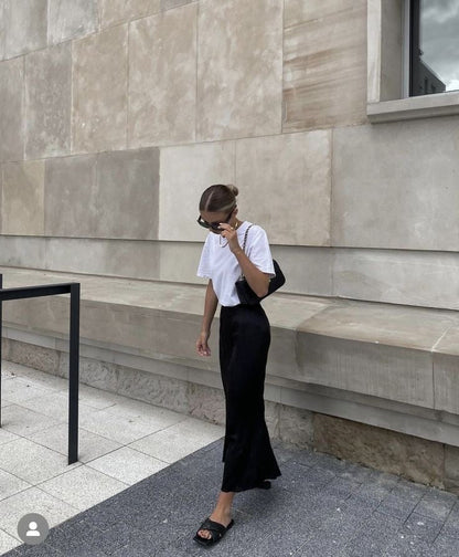 Nolisse | Satin Maxi Skirt