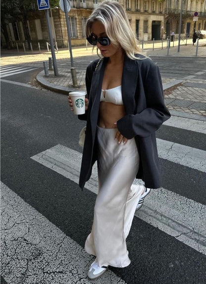 Nolisse | Satin Maxi Skirt