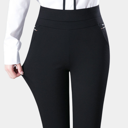 Monika | Pinstripe Stretch Broek