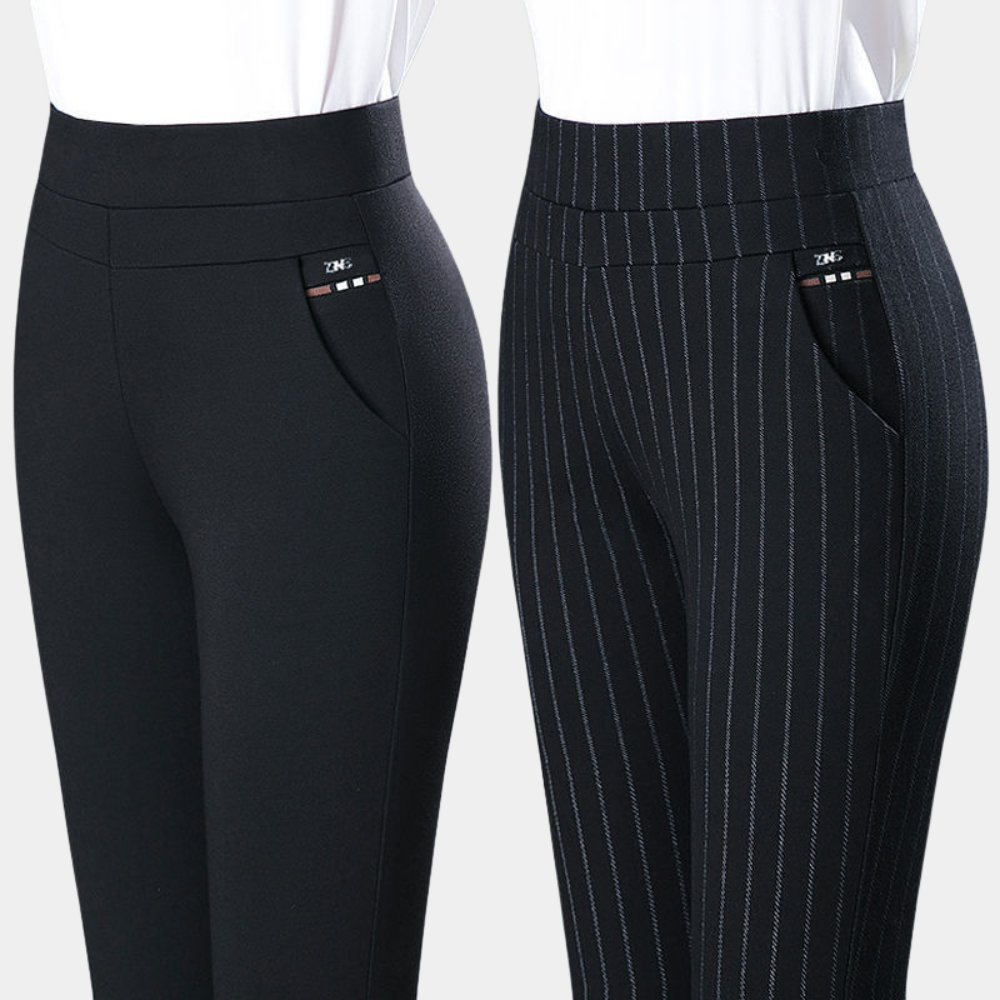 Monika | Pinstripe Stretch Broek