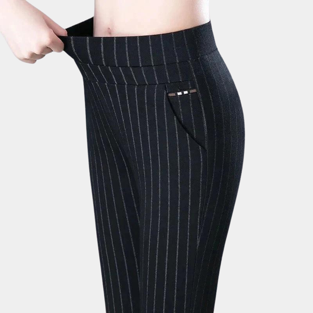 Monika | Pinstripe Stretch Broek