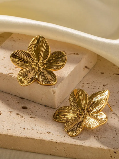 Moriana | Flower Blossom Oorbellen Goud