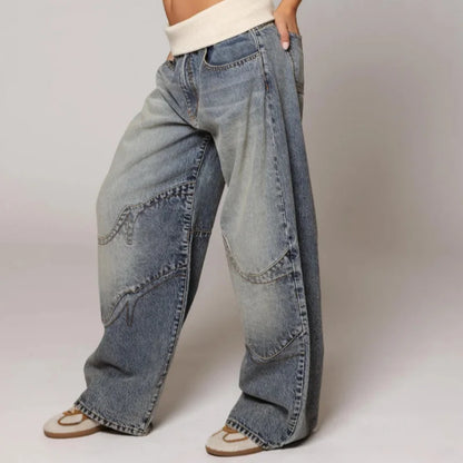 Selma | Baggy jeans met tailleband