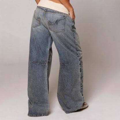 Selma | Baggy jeans met tailleband