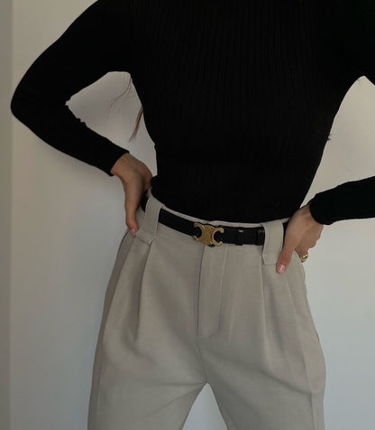 Shary | Elegante dames riem met gouden gesp