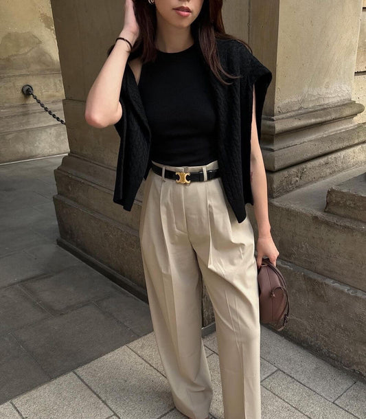 Shary | Elegante dames riem met gouden gesp