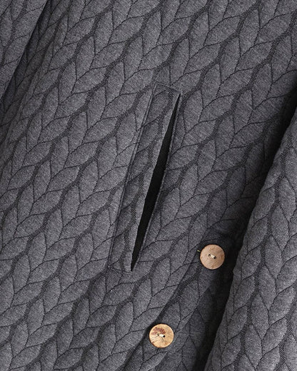 katoenen jas met capuchon en knoopsluiting