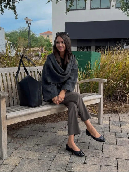 Amely | Warme Wollen Jas met Sjaal