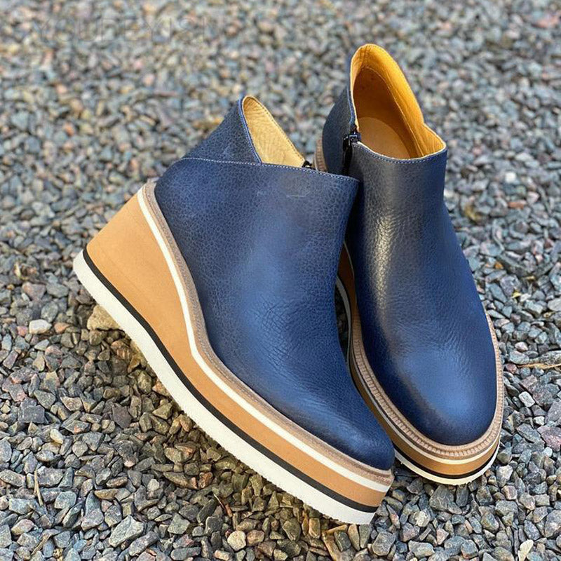 Amy | Trendy Enkel Laarsjes met Plateauzool