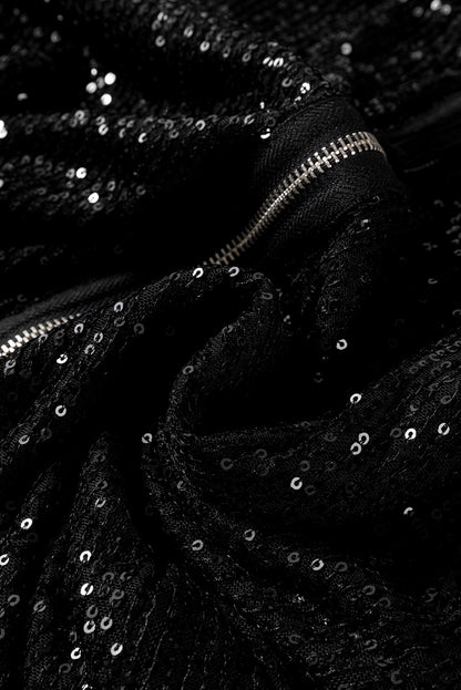 Lennox | Paillettenjasje met ronde hals