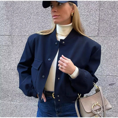 Celine | Bomber Jacket met Korte Taille