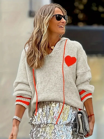 Marinth trui: een combinatie van speelse stijl en comfort. Met een charmant hartdetail, levendige accenten en een warme abrikooskleur geeft het een vrolijke touch aan je casual outfit. Perfect voor uitjes, gezellige momenten of knusse dagen thuis. Zachte, comfortabele pasvorm en ideaal voor koelere dagen. Verkrijgbaar in abrikoos, maten S-2XL. Voeg charme en persoonlijkheid toe aan je garderobe met Marinth. Bestel nu en geniet van stijl en warmte!