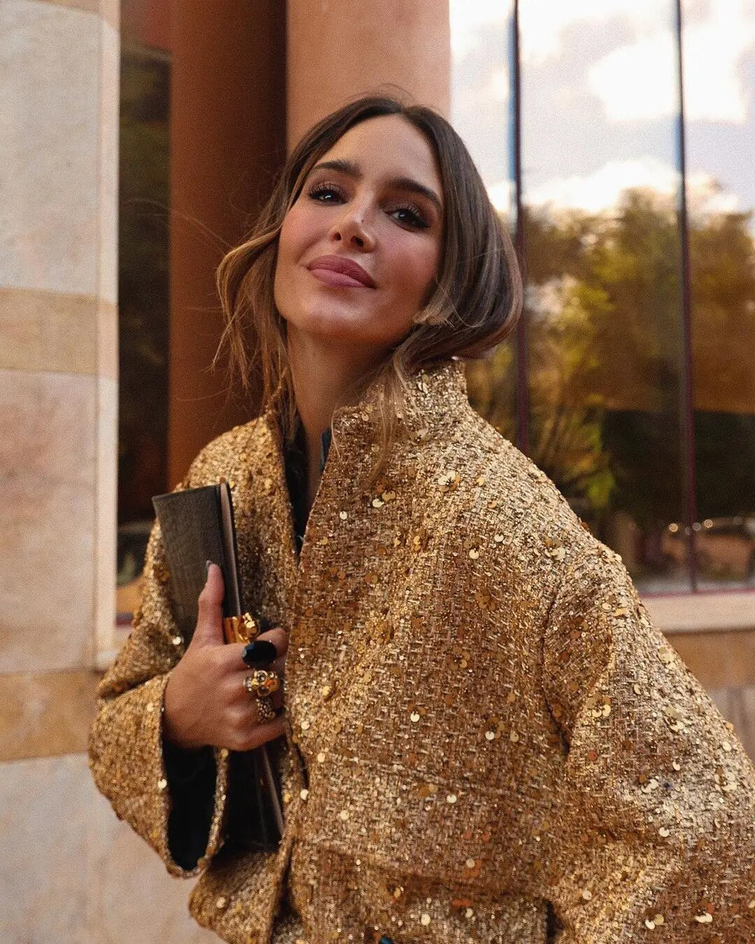 Zaryana | Gouden Sequin Jacket