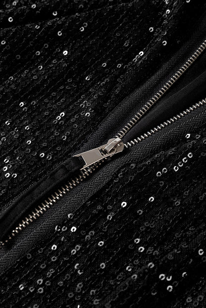 Lennox | Paillettenjasje met ronde hals