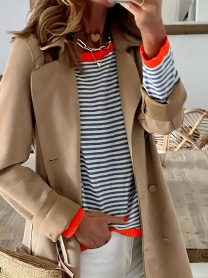 Genimah lichtgewicht trui met dunne strepen en een comfortabele pasvorm, perfect voor een casual en stijlvolle look. Gemaakt van ademend polyester voor langdurig draagcomfort. De levendige oranje tint voegt een frisse en modieuze touch toe aan elke outfit. Ideaal voor dagelijks gebruik en makkelijk te combineren. Verkrijgbaar in maten XS-2XL. Upgrade je garderobe met Genimah en geniet van moeiteloze stijl en comfort. Bestel nu en voeg kleur toe aan je look!