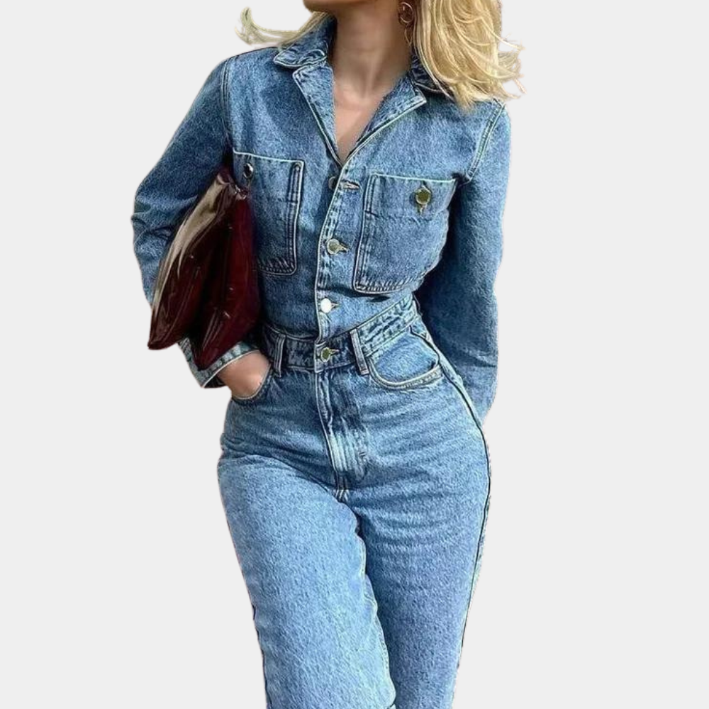 denim jumpsuit