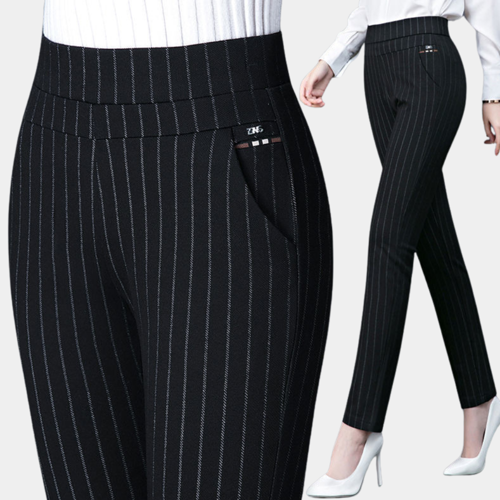 Monika | Pinstripe Stretch Broek