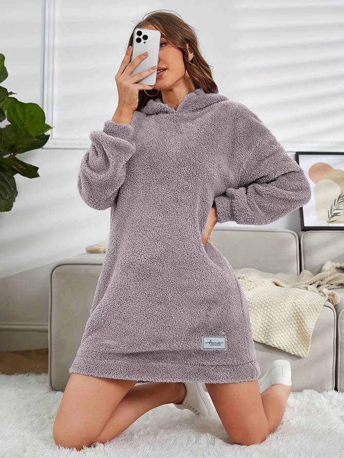 Nyx | Warme teddy dames hoodie met capuchon