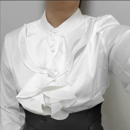 Tiede | Getailleerde Blouse met Ruches