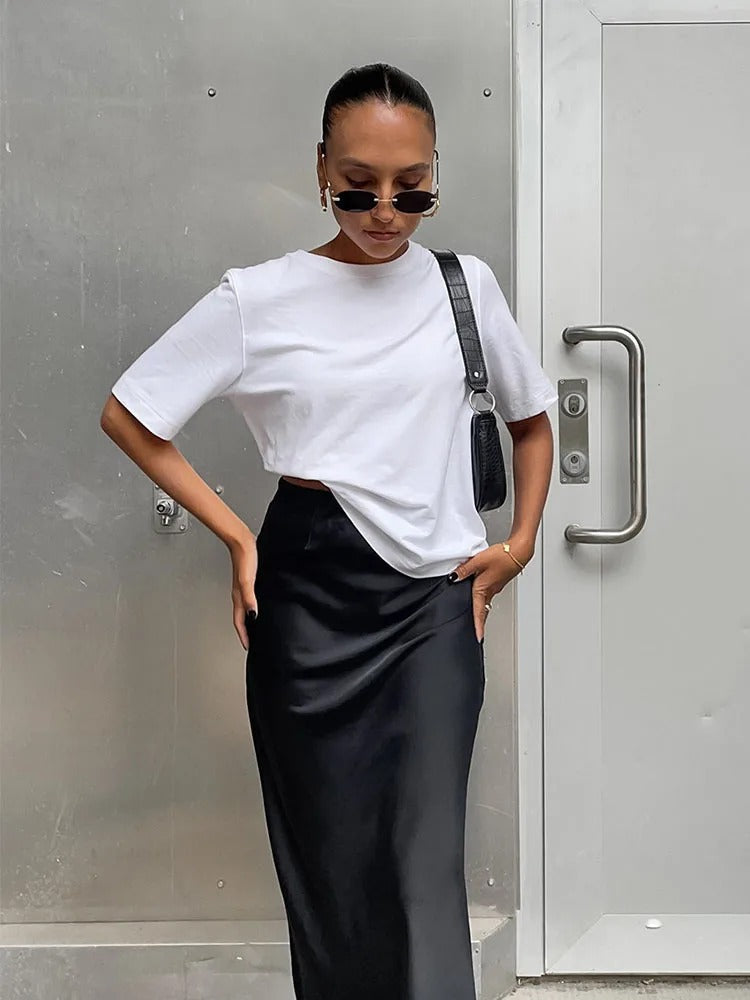 Davina - Comfortabele Satijnen Rok voor Vrouwen